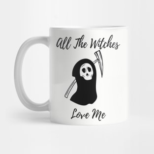 Halloween Costume Party All The Witches Love Me Men Women Tshirt Art Mug